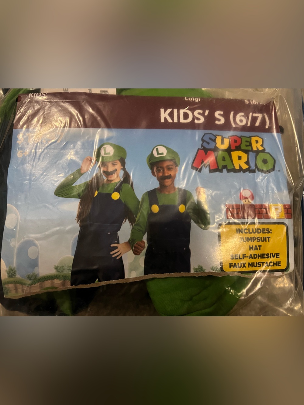 Nintendo Luigi Kids Costume – Green and Black with Yellow Accents
